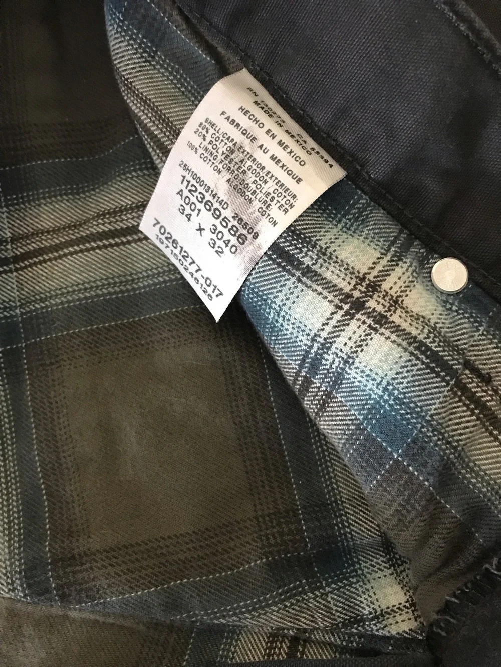 Lee Men's Flannel Lined Straight Leg Jeans - Black Wash 34X32